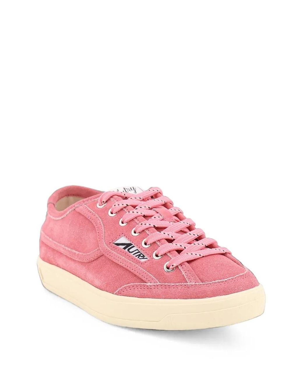 Autry Pink Windscape Suede Sneakers
