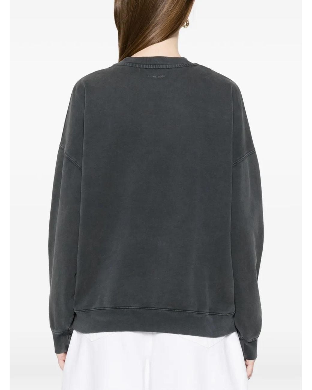 Anine Bing Black Miles Sweatshirt Palms