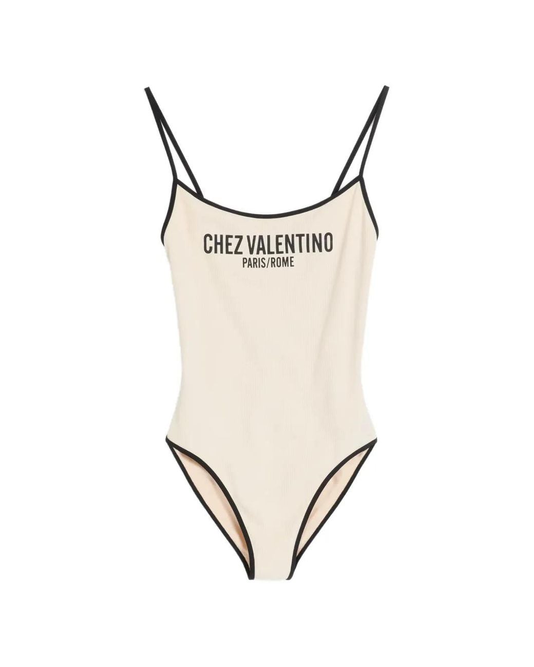 Valentino Garavani Natural Lycra Piqué Swimsuit