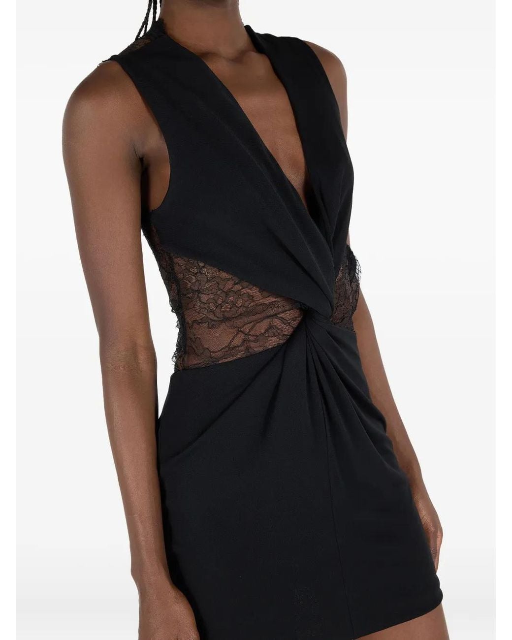 chinese dress ladies Black Lace Up Maxi Dress