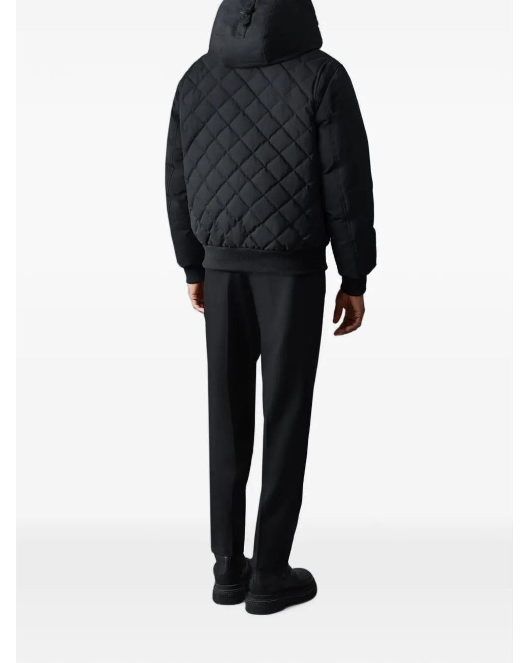 Mackage Black Iker Quilted-Back Jacket for men