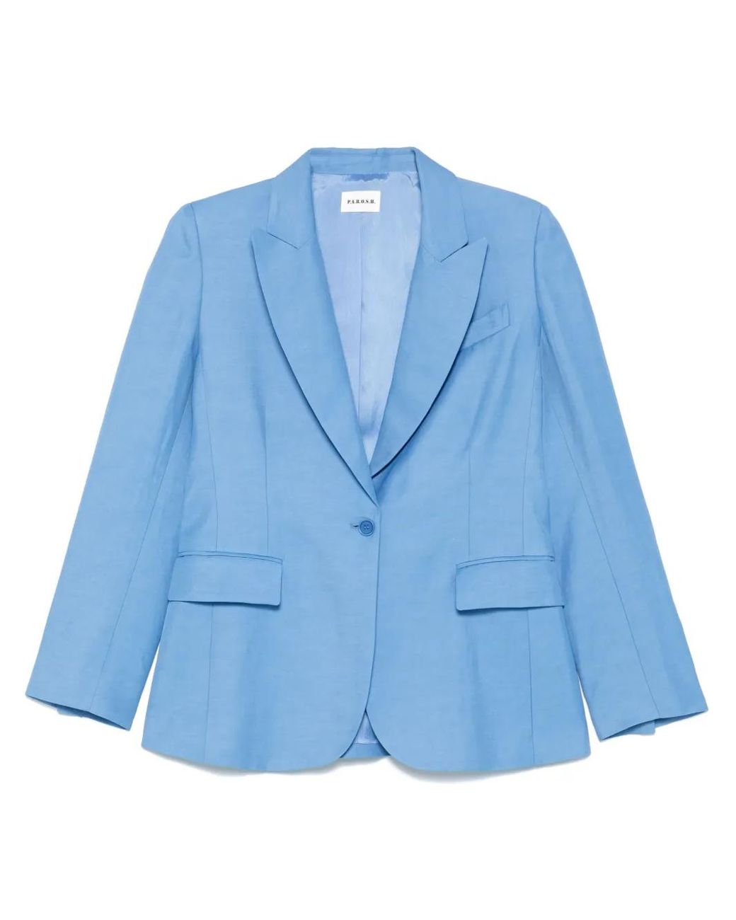 P.A.R.O.S.H. Blue Light Tailored Blazer With Single-Button Closure