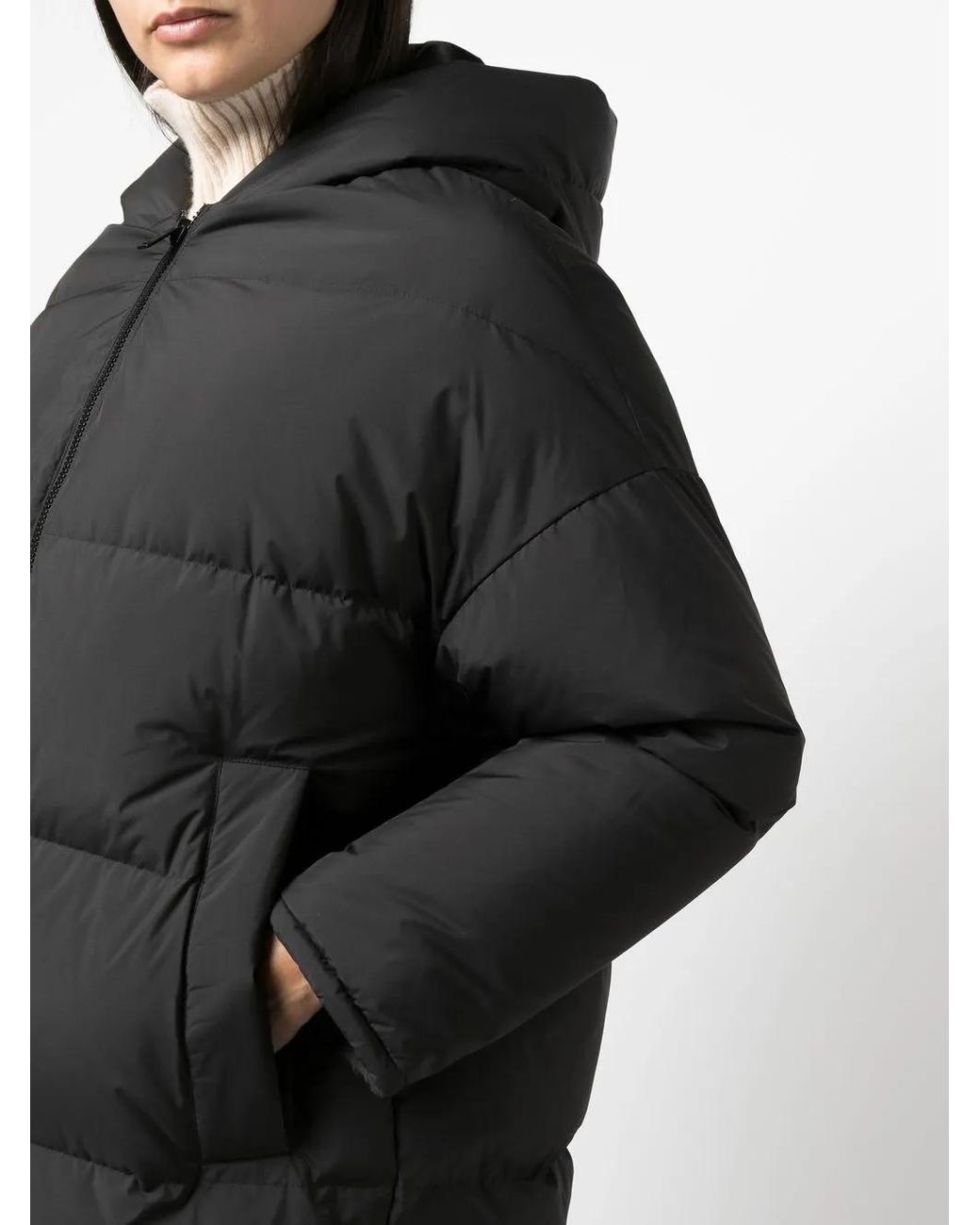 Yves Salomon Black Reversible Hooded Down Parka