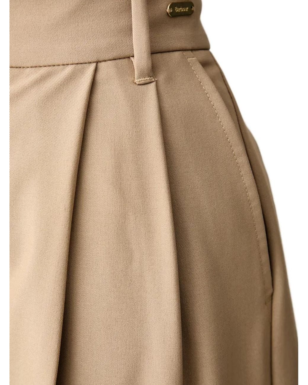 Barbour Natural Fawne Straight-Leg Trousers