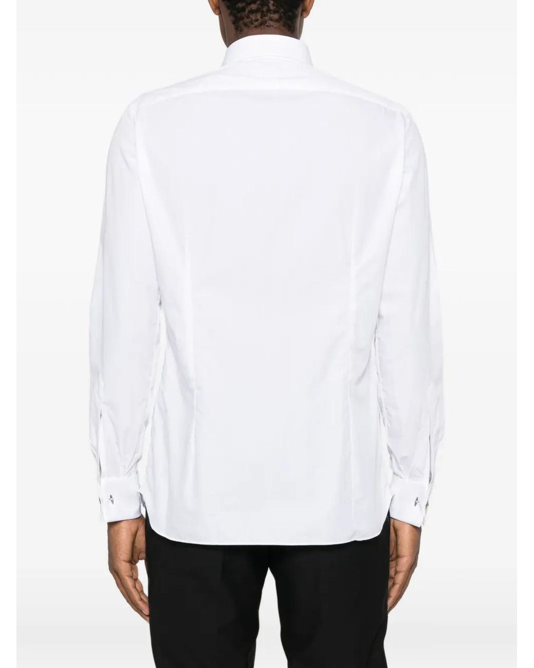 Truzzi White Pleated-Bib Shirt for men