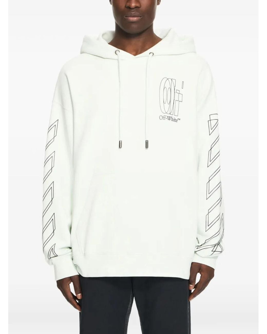 Off-White c/o Virgil Abloh White Logo-Print Hoodie for men