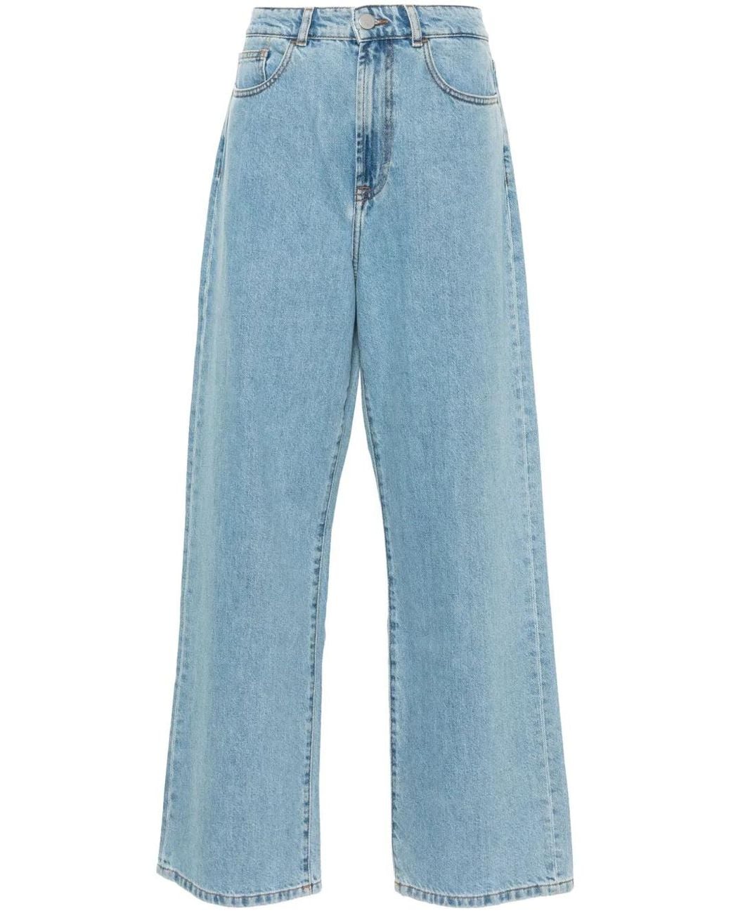Rohe Blue Low-Waist Wide-Leg Jeans