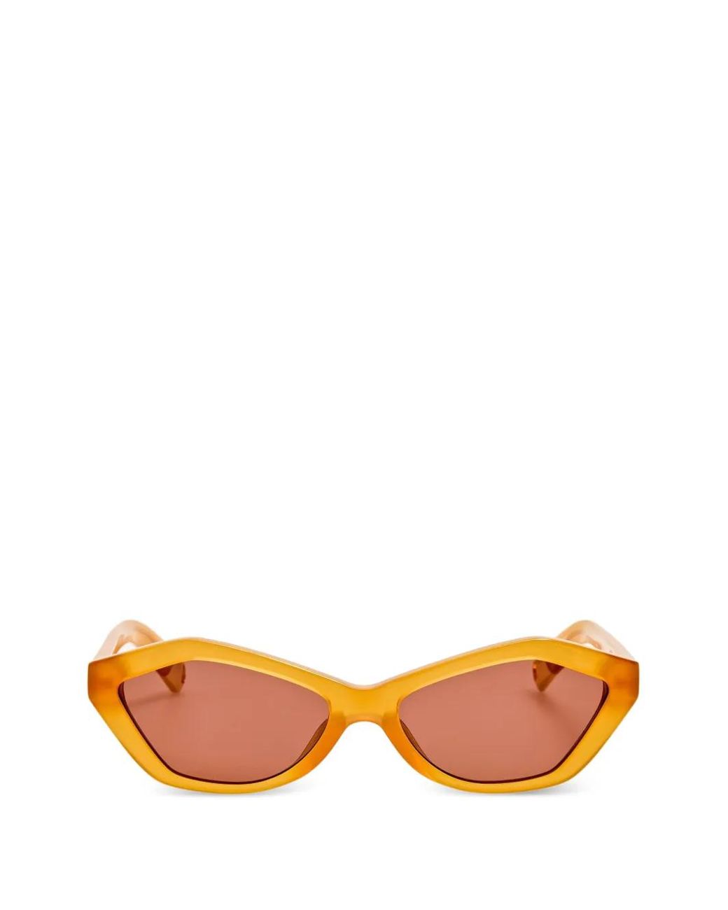 Jacquemus Orange Bambino Geometric-Frame Sunglasses