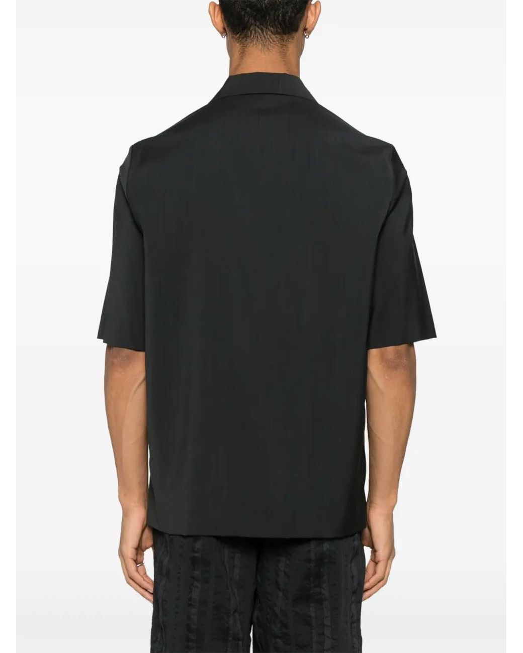 Barena Black Atila Tropical Shirt for men