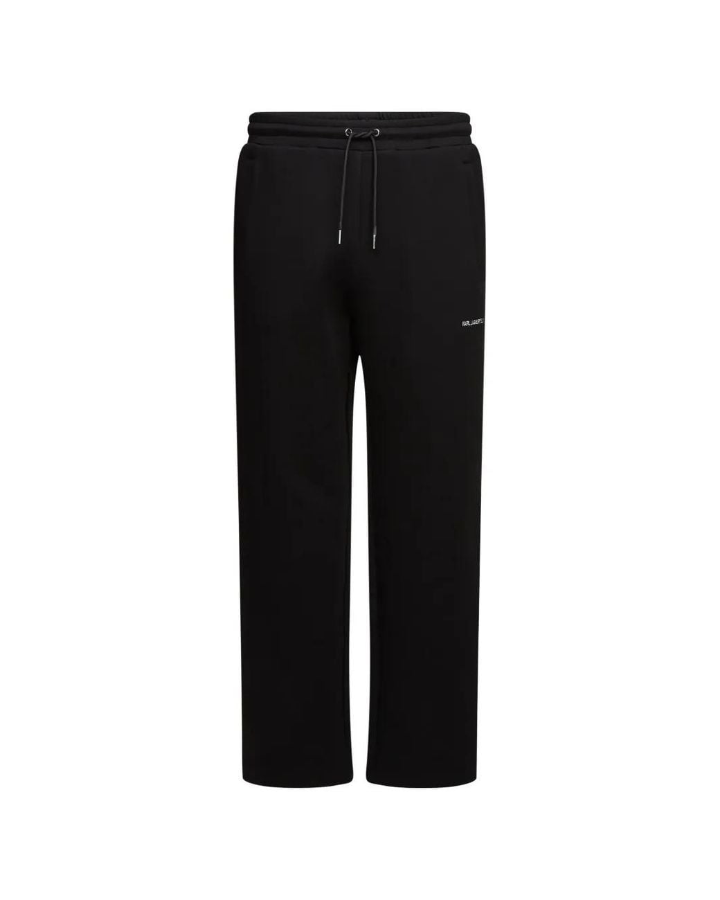 Karl Lagerfeld Black Logo-Print Track Pants for men