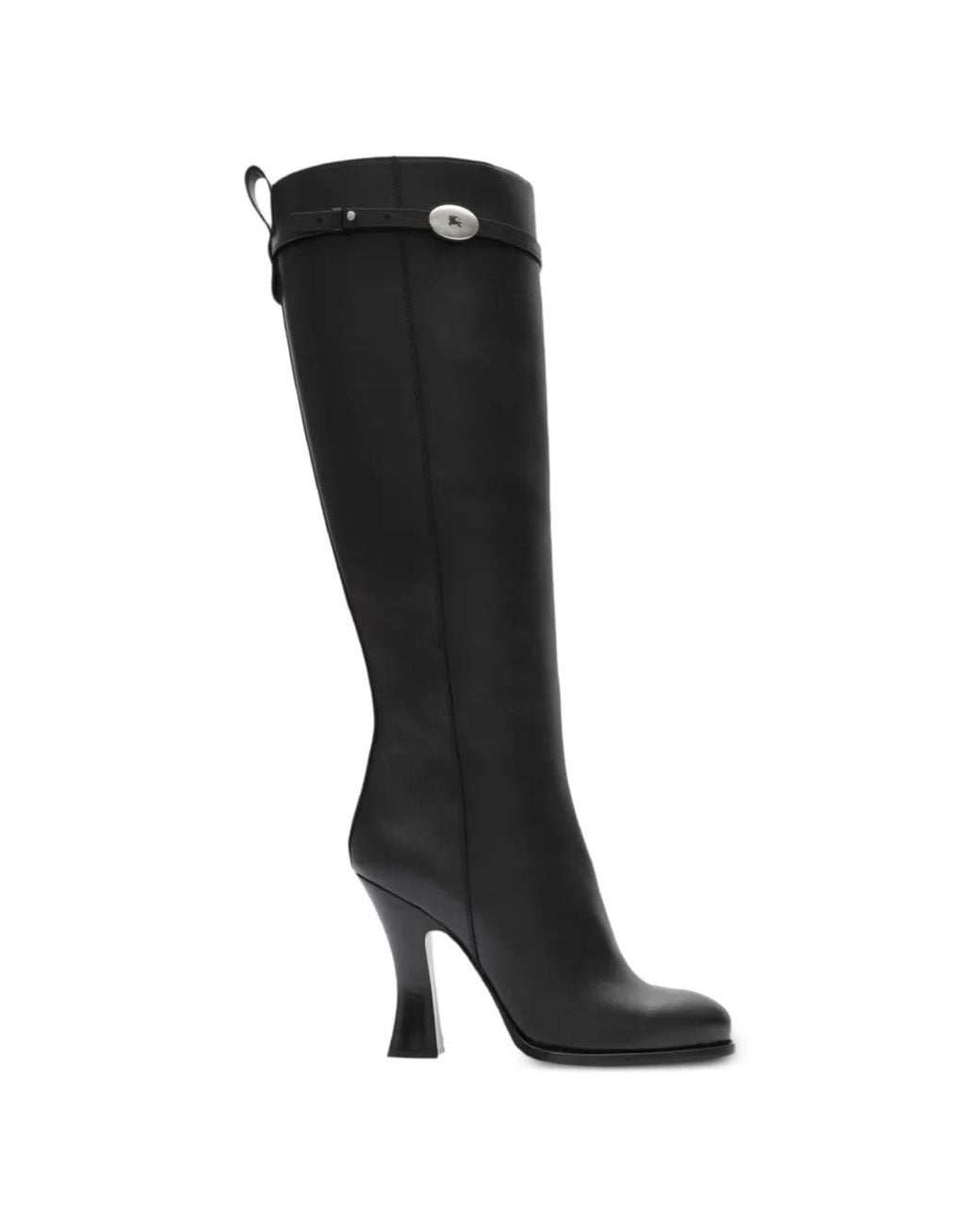 Burberry Black Pillar Leather Knee-High Boots