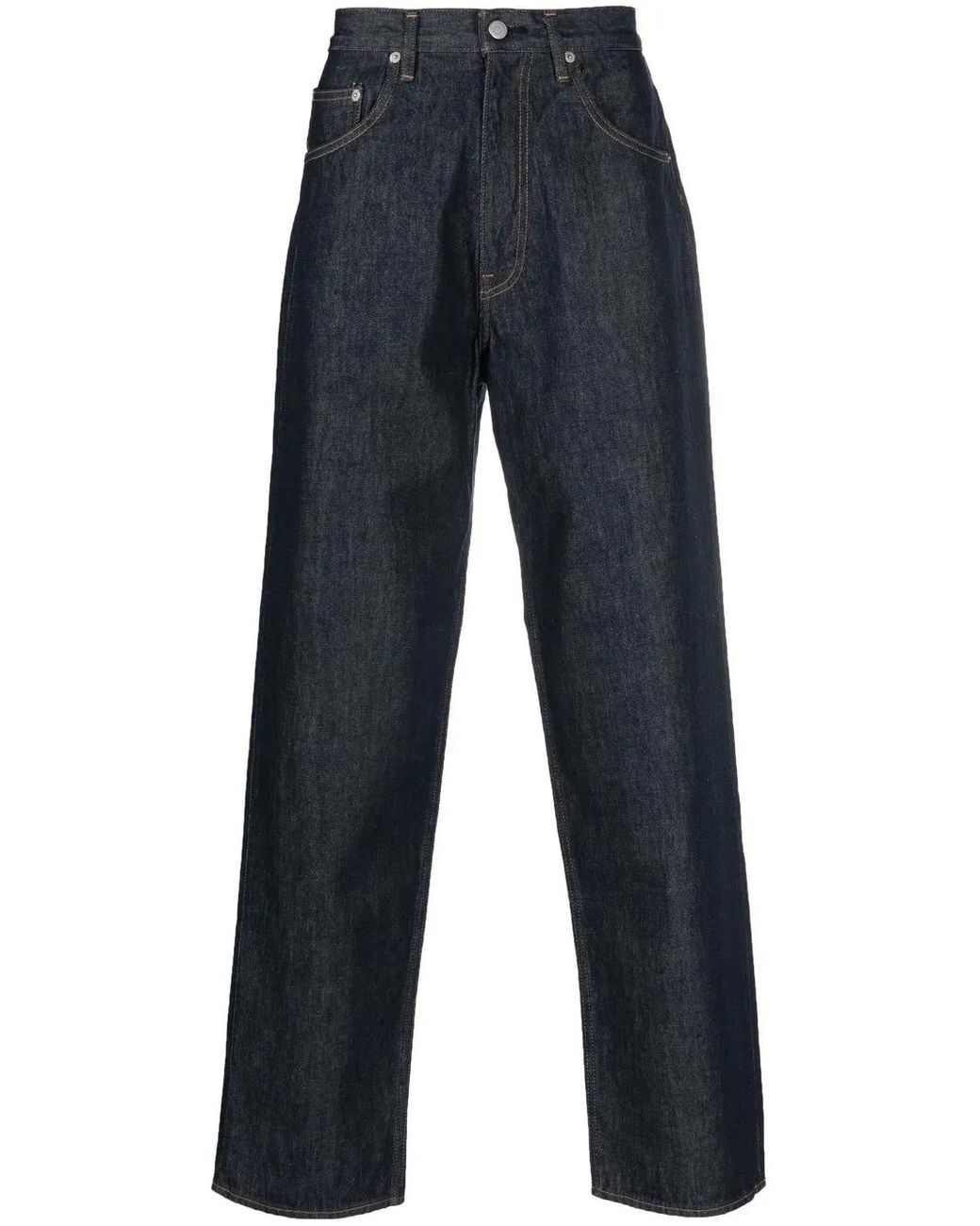 Auralee Hard Twist Jeans Men Dark Blue In Cotton for men