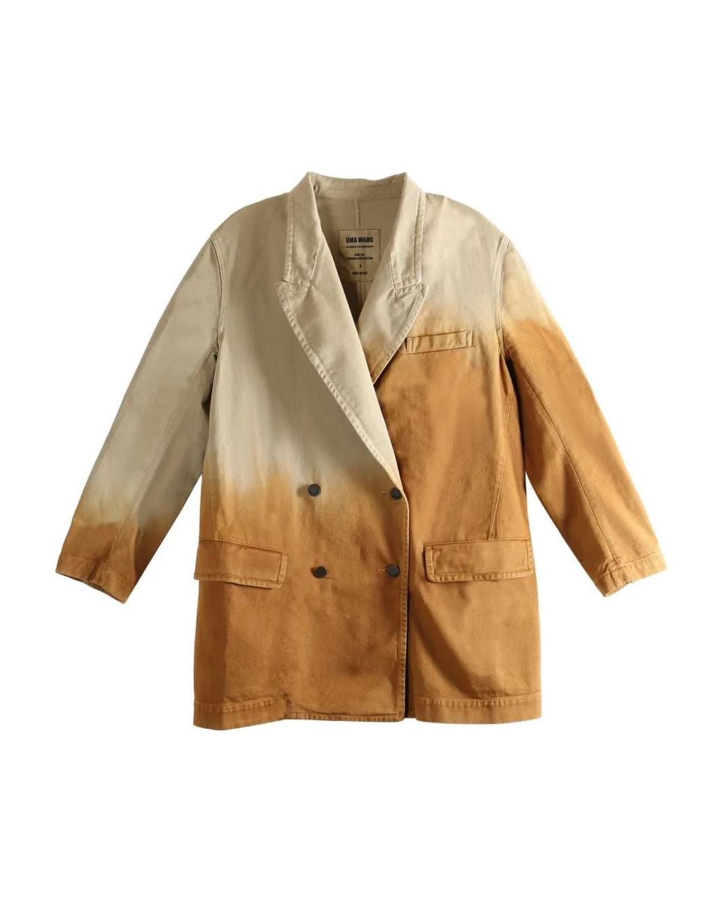 Uma Wang White Kort Dopuble-Breasted Blazer