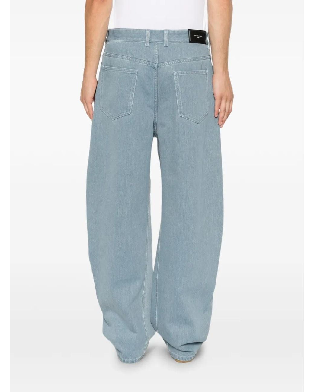 Givenchy Blue Couture Seam Jeans With Striped Reverse for men