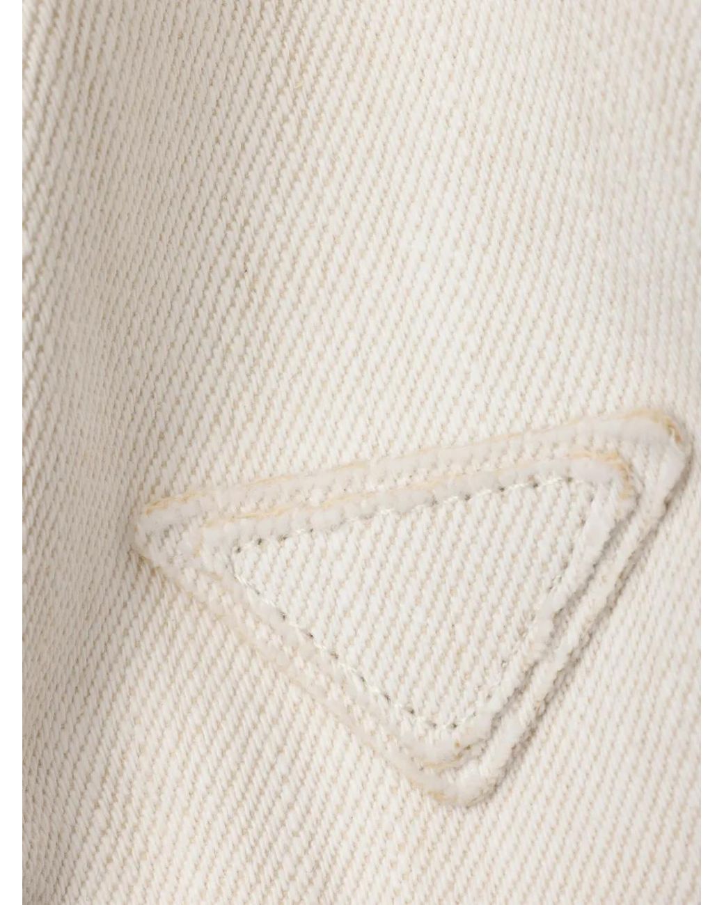 Prada White Denim Baseball Cap for men