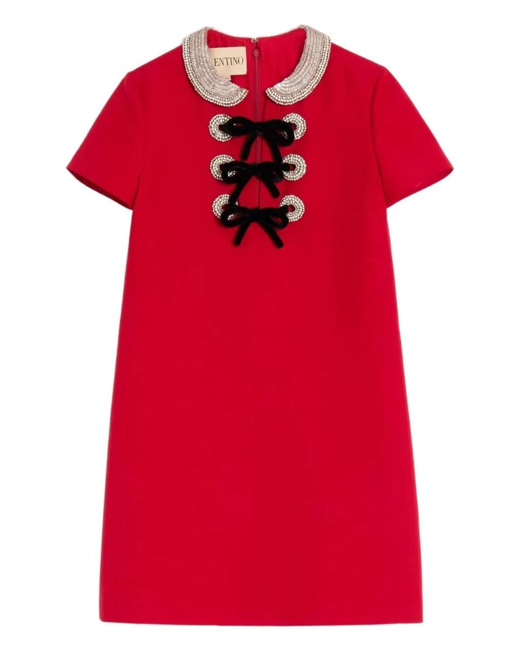 Valentino Garavani Embroidered Crepe Couture Mini Dress