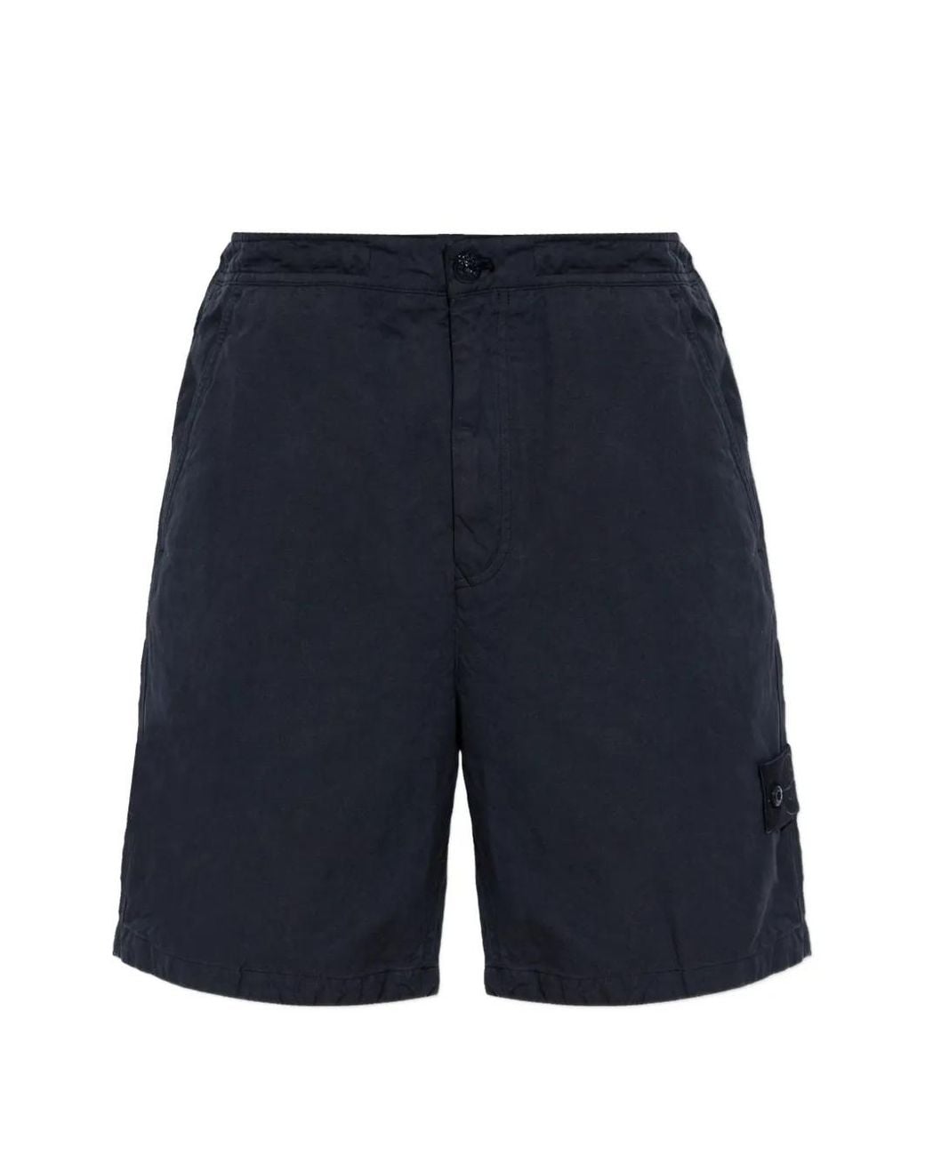 Bermudas Con Bolsillo De Parche Stone Island de hombre de color Blue