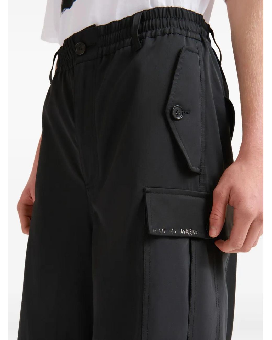 Cargo Di Cotone di Marni in Black da Uomo