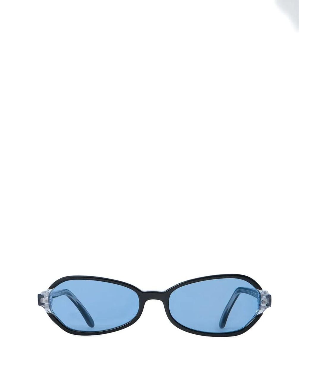 Our Legacy Blue Drain Oval-Frame Sunglasses