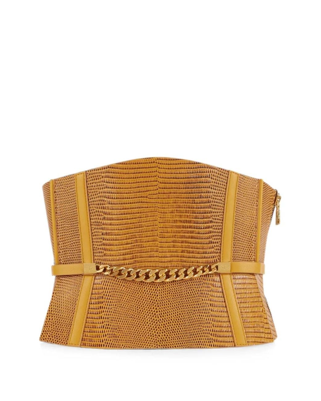 Elisabetta Franchi Brown Bustier-Style Leather Belt