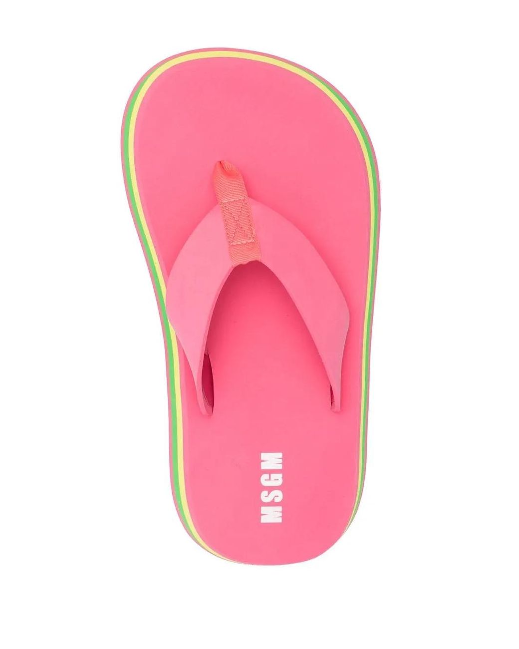 MSGM Pink Thong-Strap Chunky Flip Flops