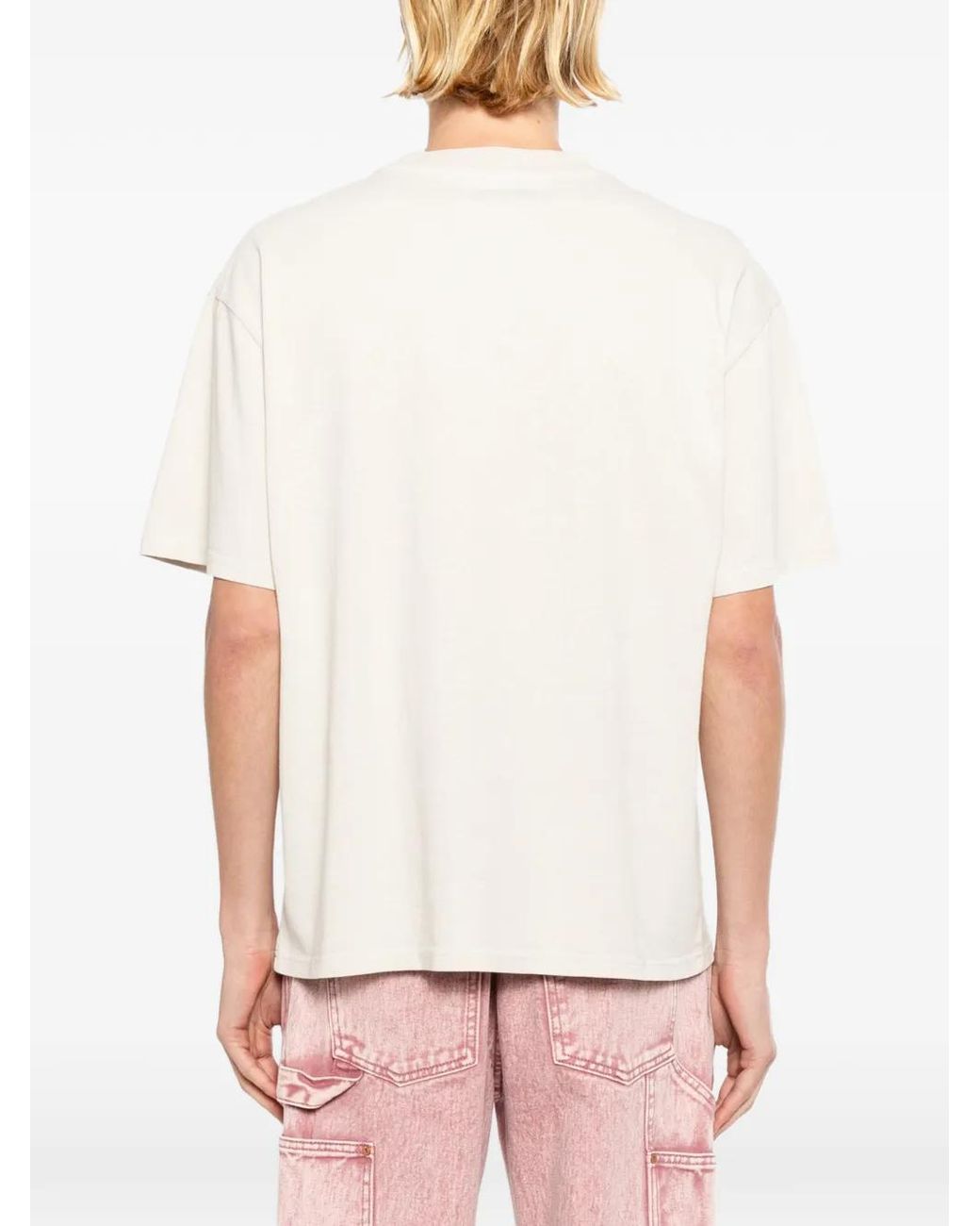 Melt White Graphic-Print T-Shirt for men