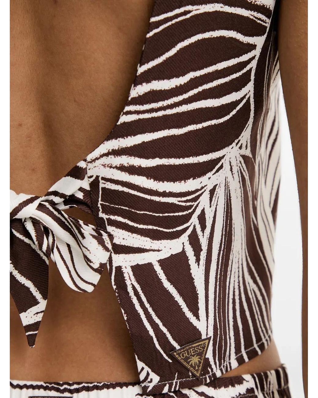 Guess Brown Open-Back Tank Top