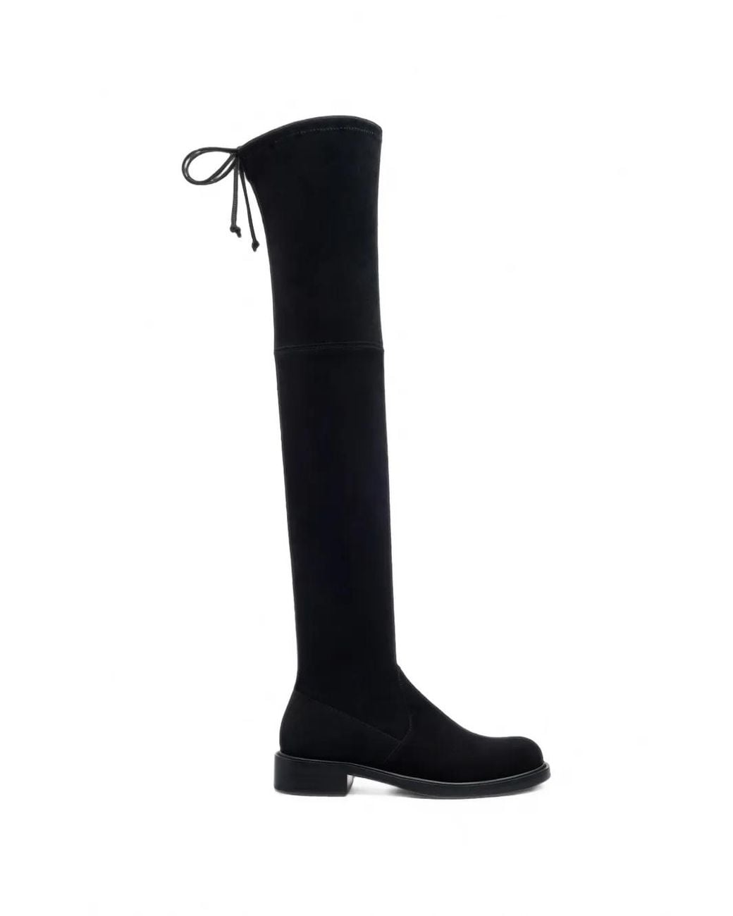 Stuart Weitzman Black Giseleland Tie-Back Over-The-Knee Boots