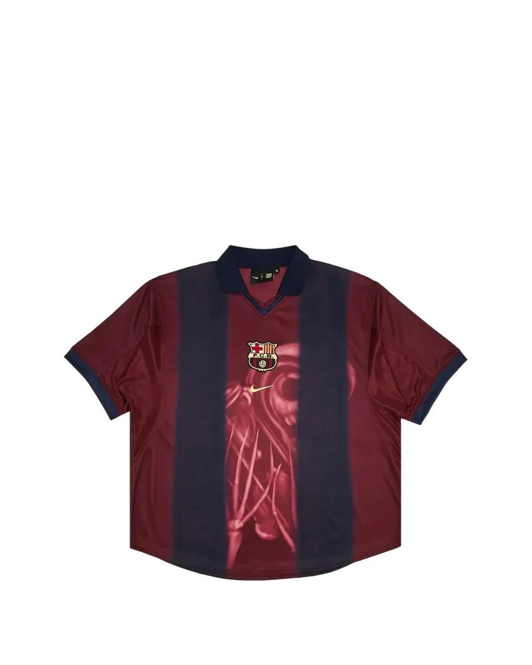 Travis Scott Red X Nike X Fc Barcelona Retro Skeleton T-Shirt for men