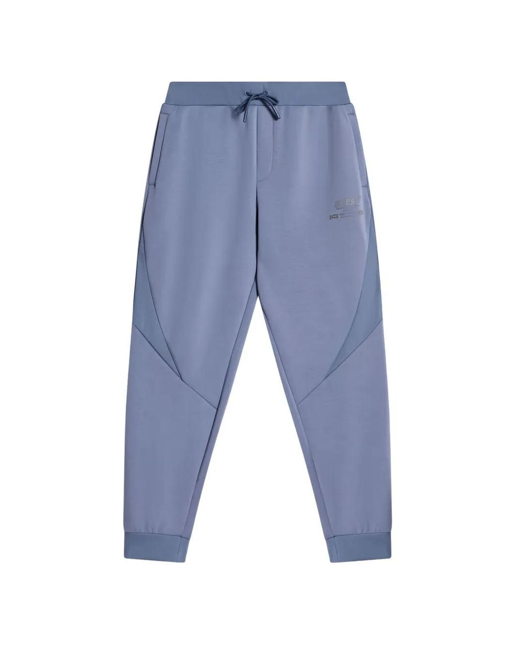 Guess Blue Logo-Print Cuffed Track Pants for men