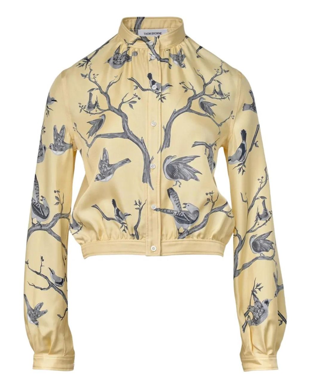 Thom Browne Metallic Bird Print Top