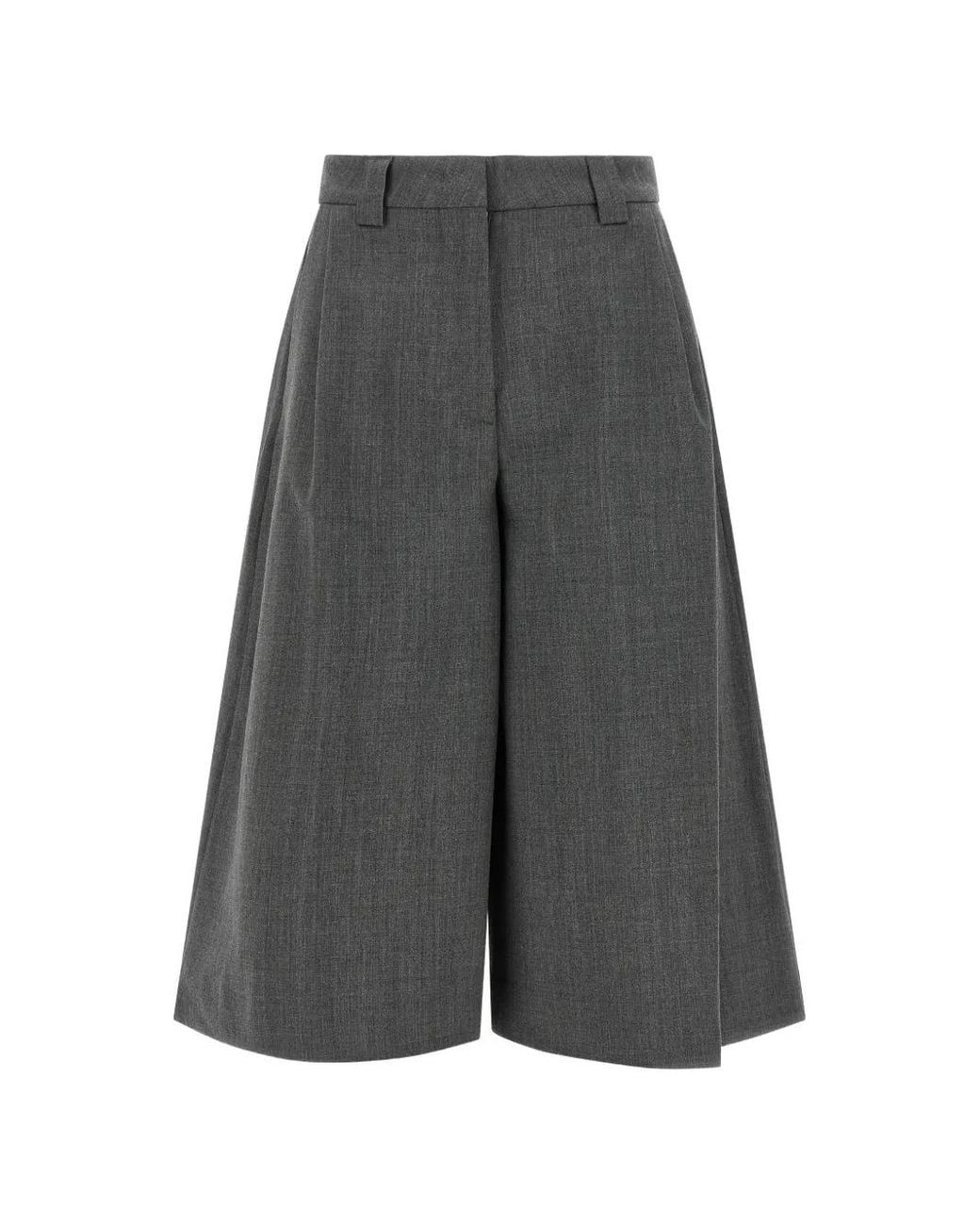 Thelatest Gray Dakota Pleated Bermuda Shorts