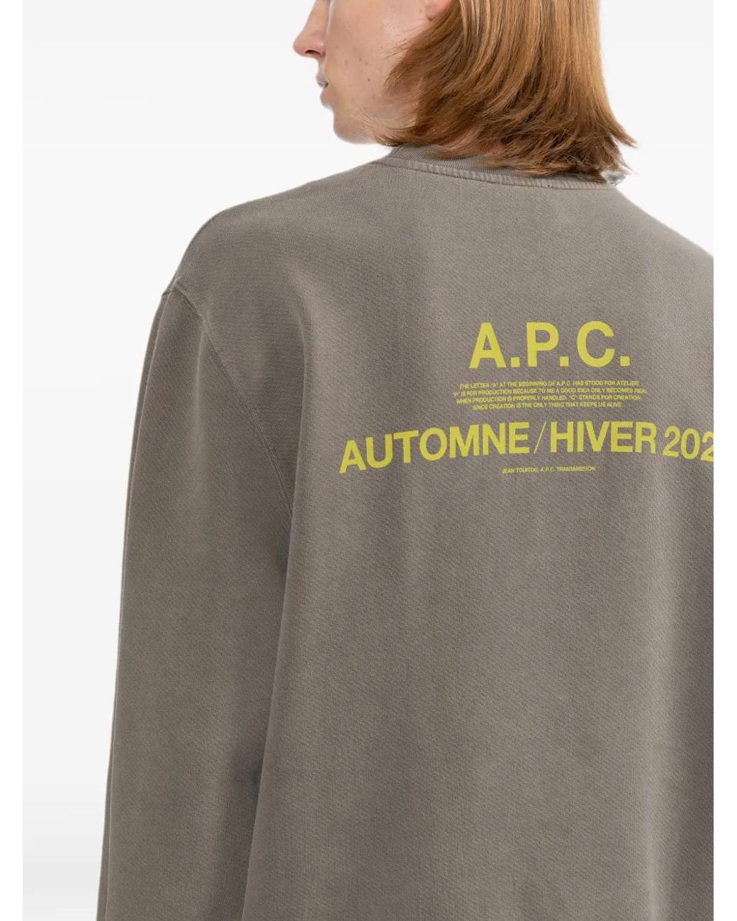 A.P.C. Gray Sweat Autumn28 for men