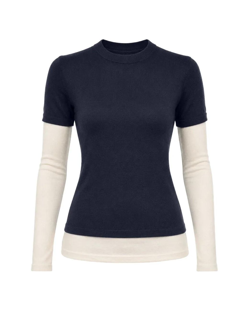 CUDDLEUP Blue Layered-Effect Long-Sleeve T-Shirt