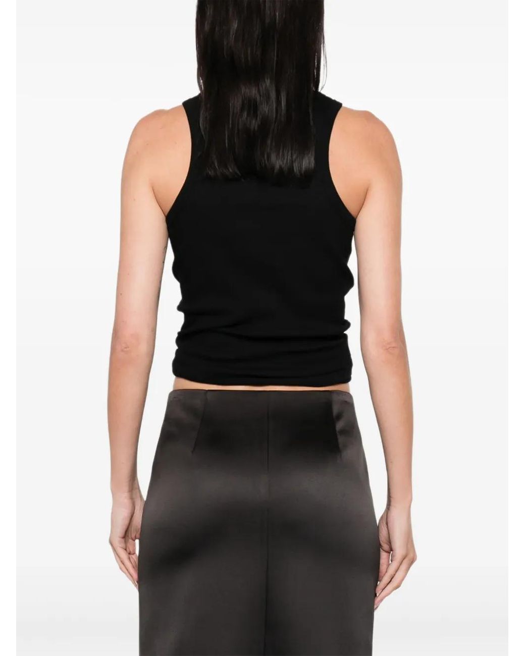 Magda Butrym Black Knotted Tank Top