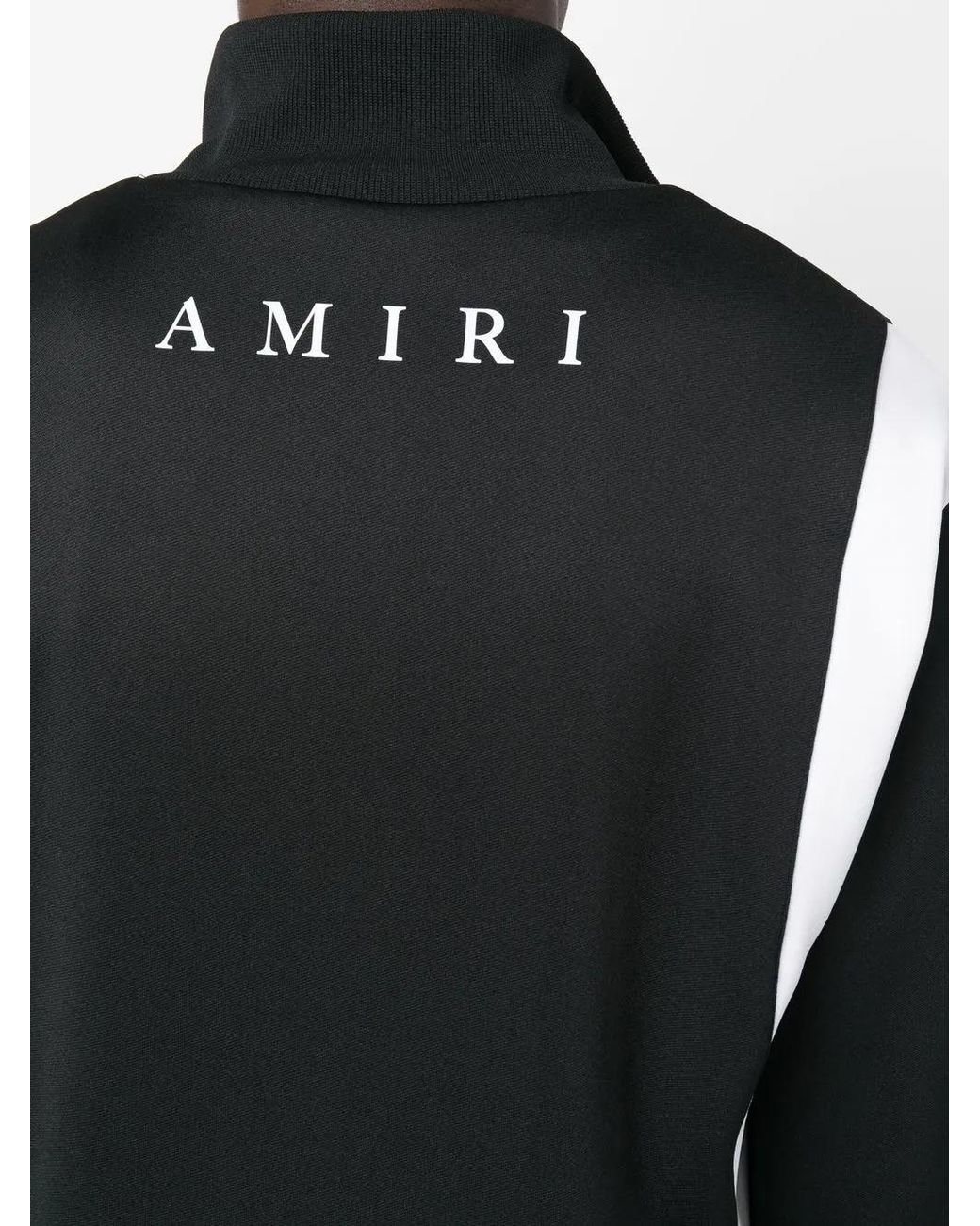 Amiri Black Logo-Print Zip-Up Sweatshirt for men