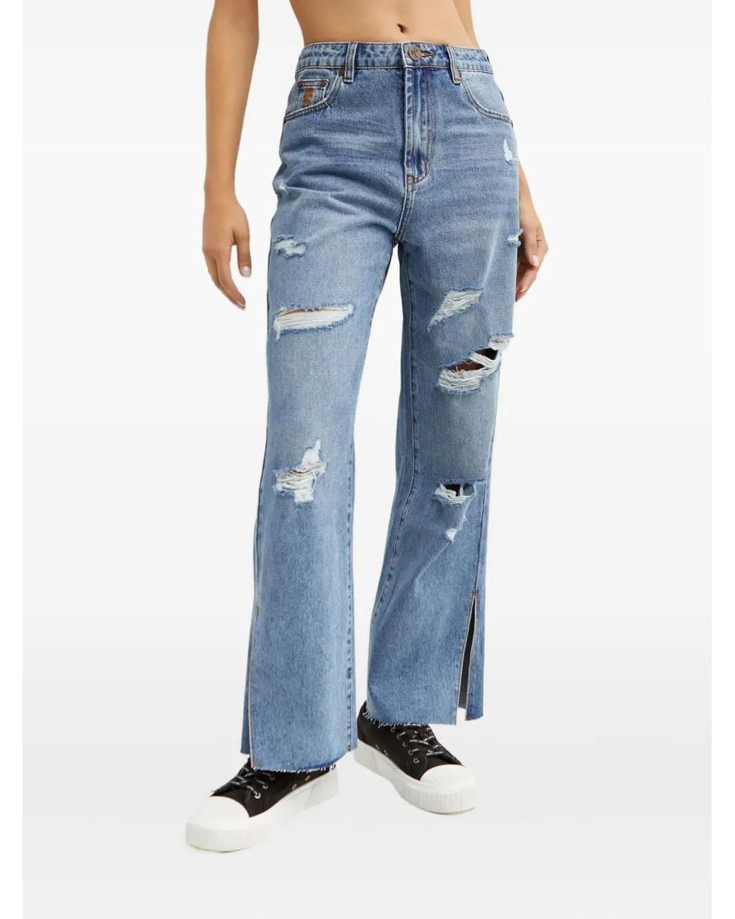 One Teaspoon Gerafelde Jeans in het Blue