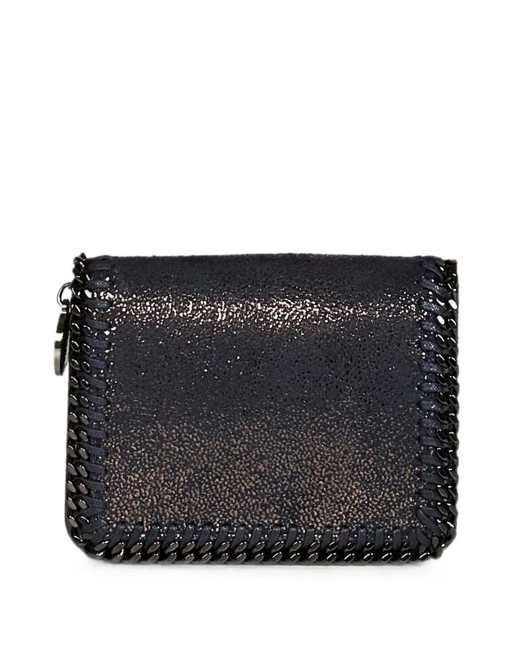 Stella McCartney Black Falabella Chain-Trim Wallet