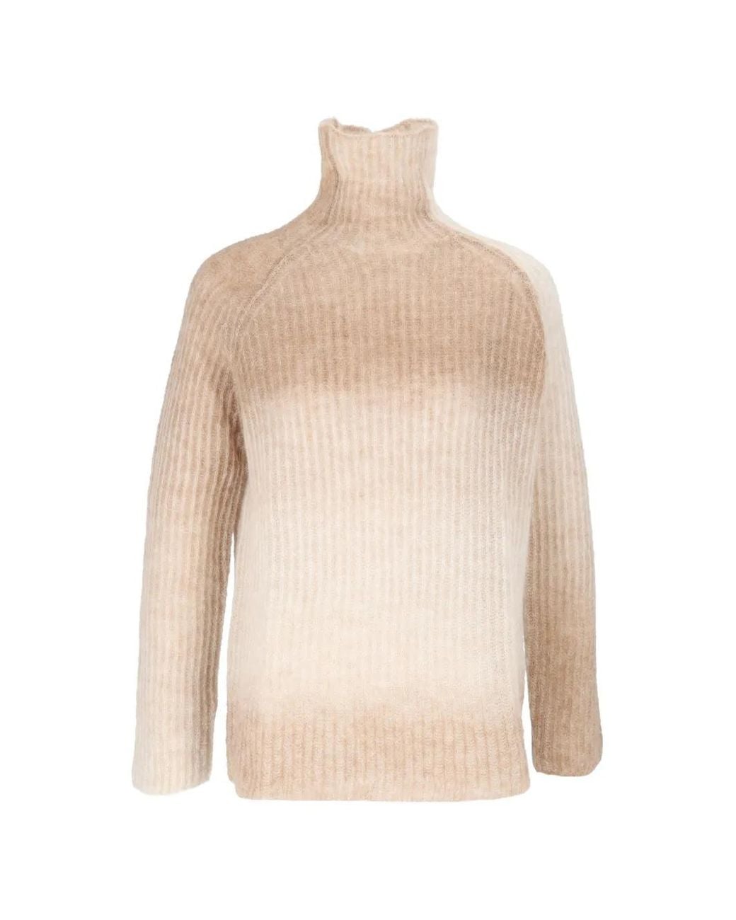 Kangra White Ribbed-Knit Roll-Neck Sweater