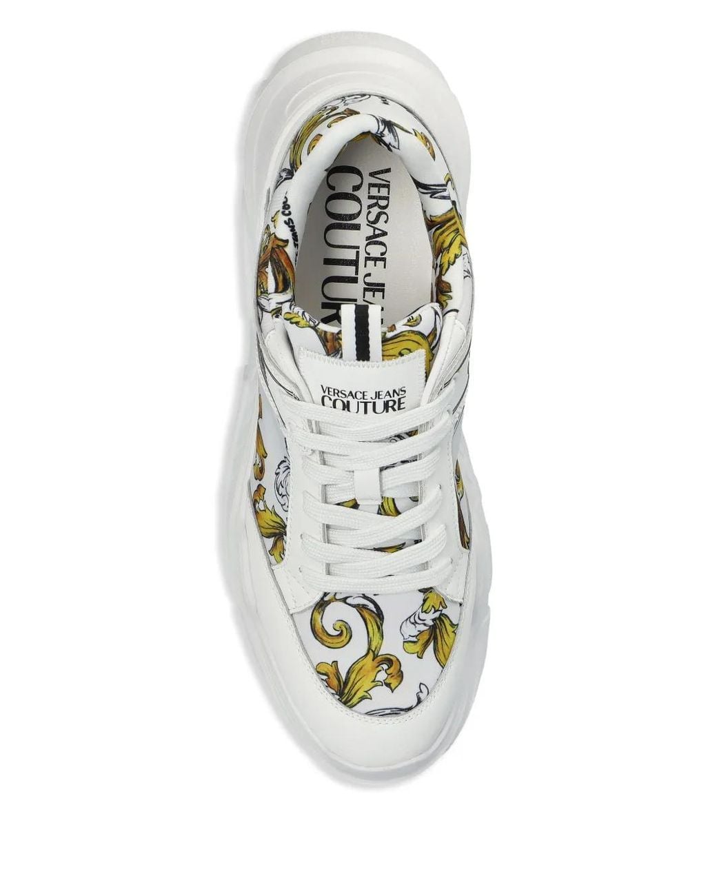 Versace Jeans Couture White Barocco Sneakers for men