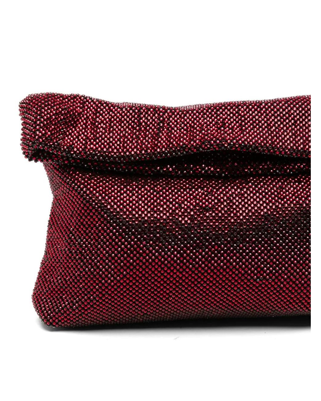 Twentyfourhaitch Purple Dunham Crystal-Embellished Clutch Bag
