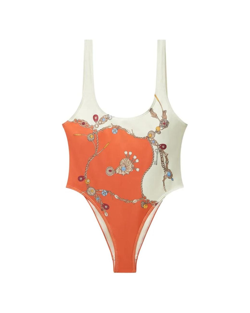 Versace White Printed One-Piece Swimsuit