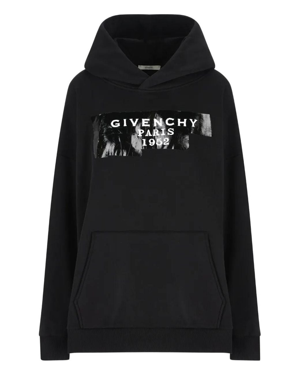 Givenchy Black Logo-Print Cotton Hoodie