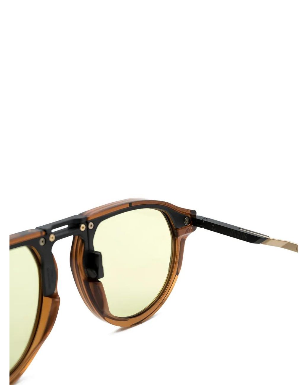 Movitra Natural Geometric-Frame Sunglasses