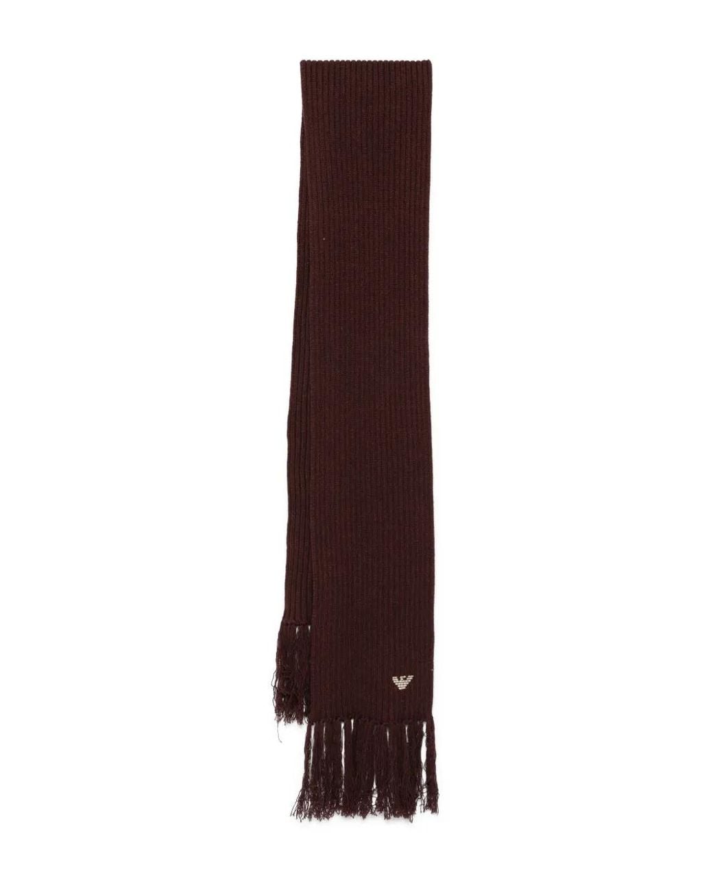 Emporio Armani Purple Wool Blend Scarf for men