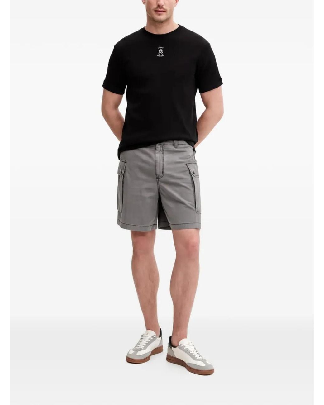 ARMANI EXCHANGE Black Crew-Neck T-Shirt for men