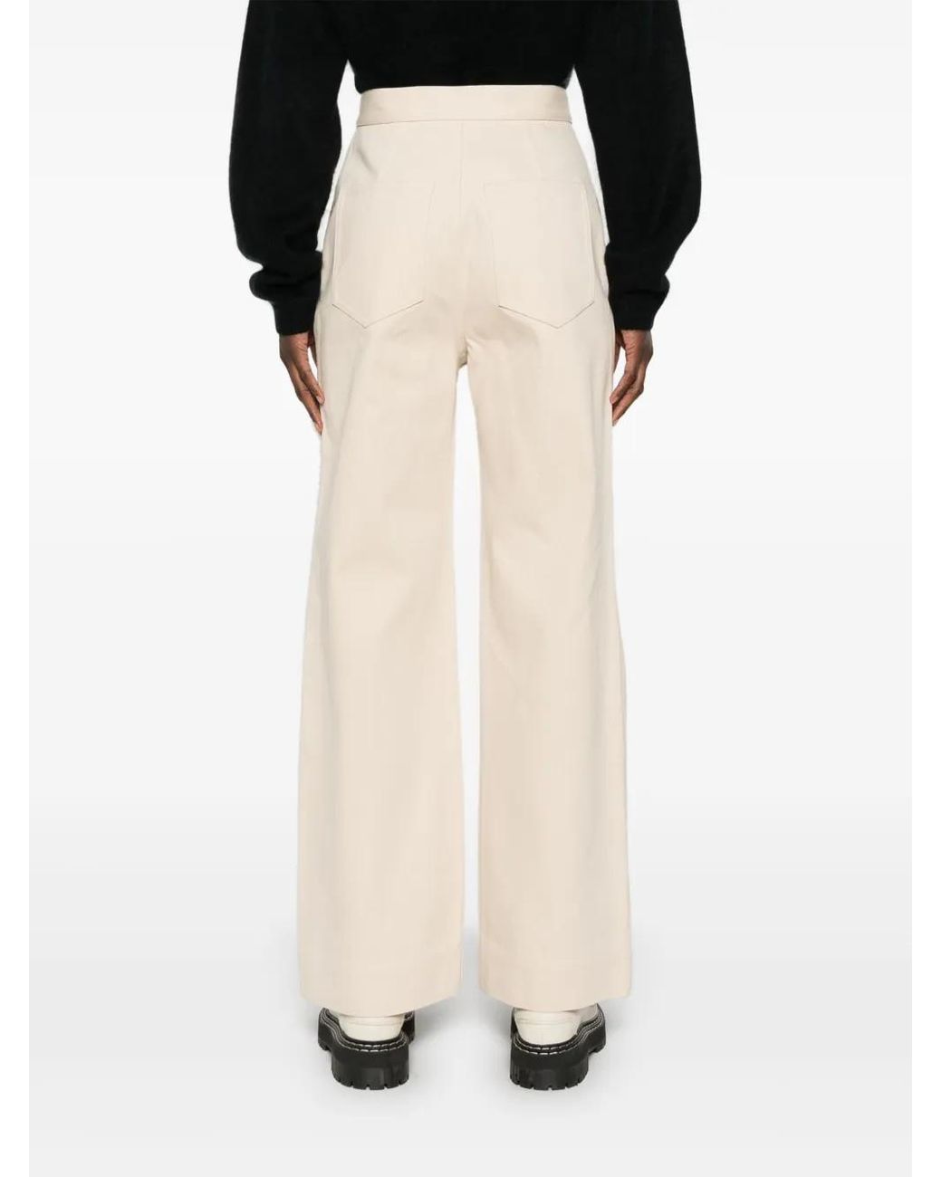 Jil Sander Straight Broek in het White