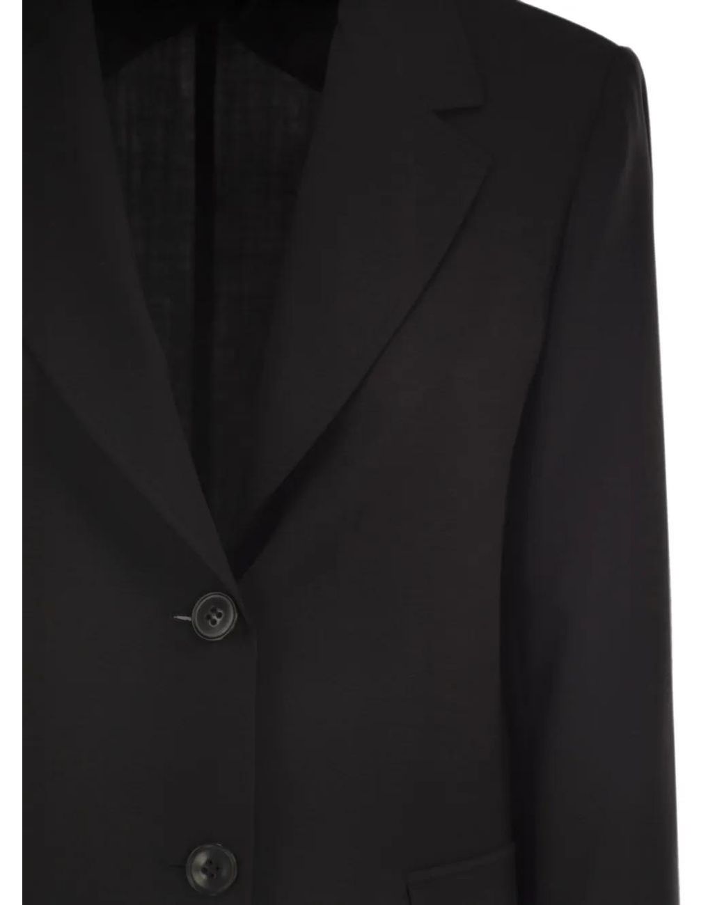 Max Mara Black Blazer À Simple Boutonnage