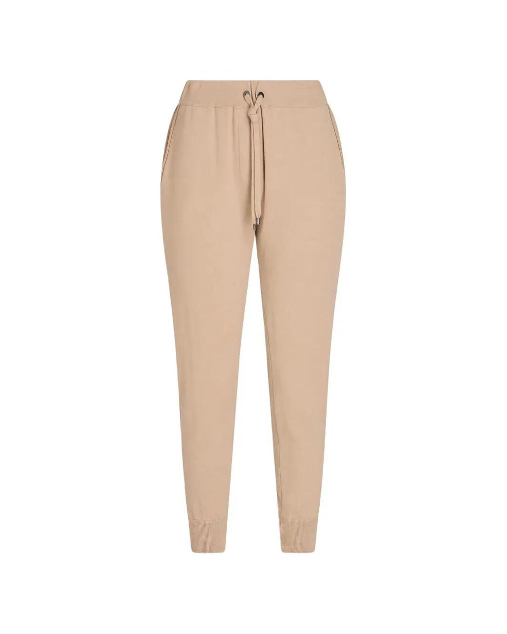 Brunello Cucinelli Natural Drawstring-Waist Track Pants