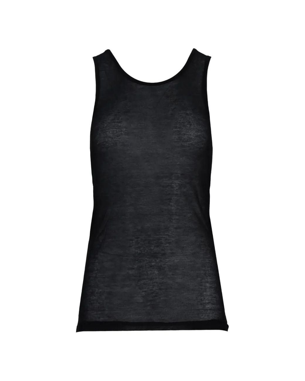 Ann Demeulemeester Black Fonsin Jersey Tank Top